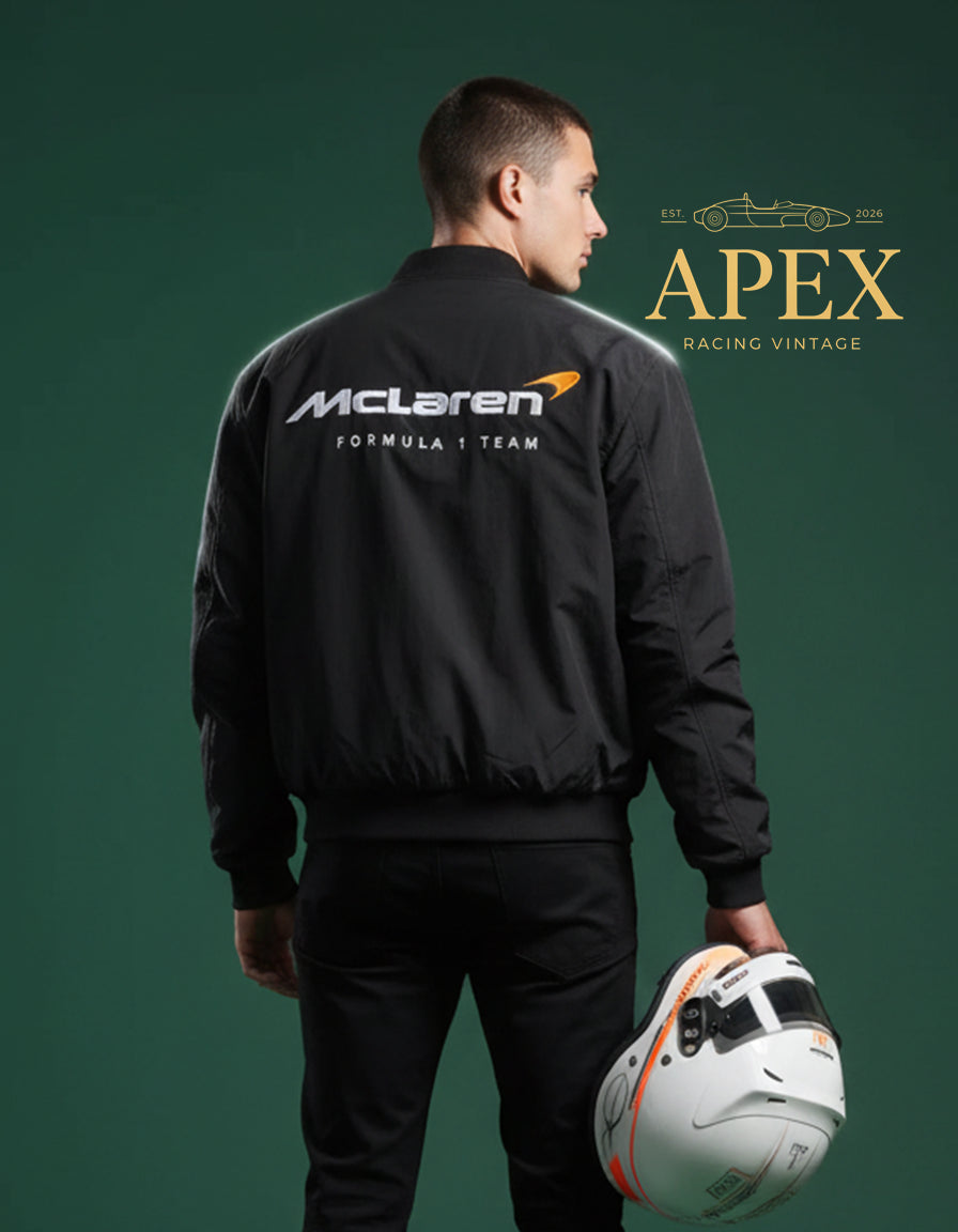 Vintage Inspired McLaren F1 Embroidered Unisex Jacket with Padded Interior
