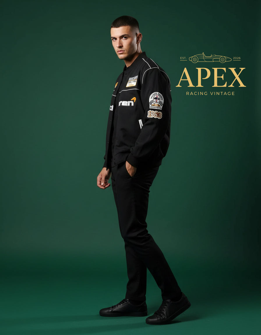 Vintage Inspired McLaren F1 Embroidered Unisex Jacket with Padded Interior

