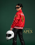 Porsche Leather Racing F1 Jacket with Embroidered Stitched Padded Baggy Unisex Hoodie Design
