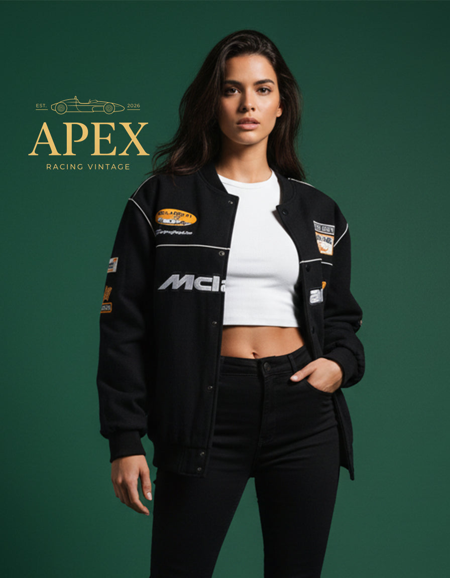 Vintage Inspired McLaren F1 Embroidered Unisex Jacket with Padded Interior
