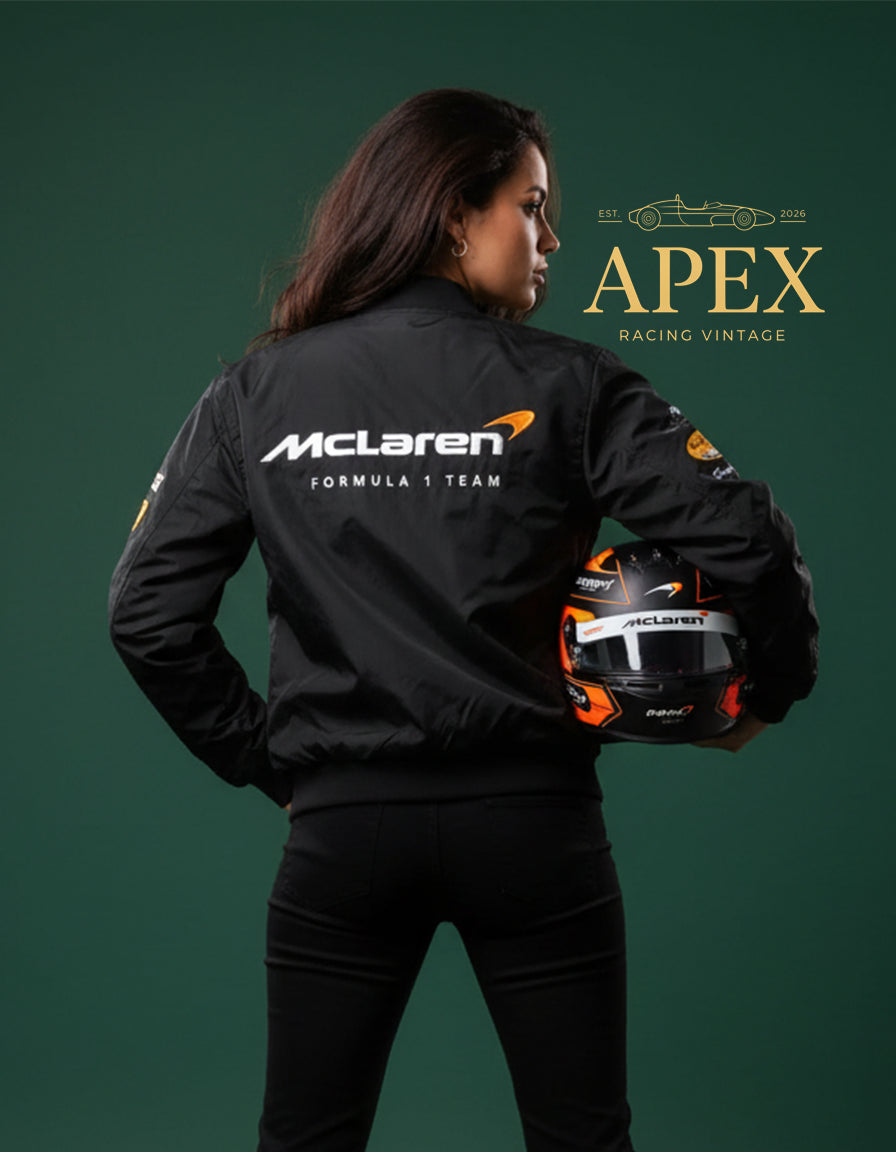 Vintage Inspired McLaren F1 Embroidered Unisex Jacket with Padded Interior
